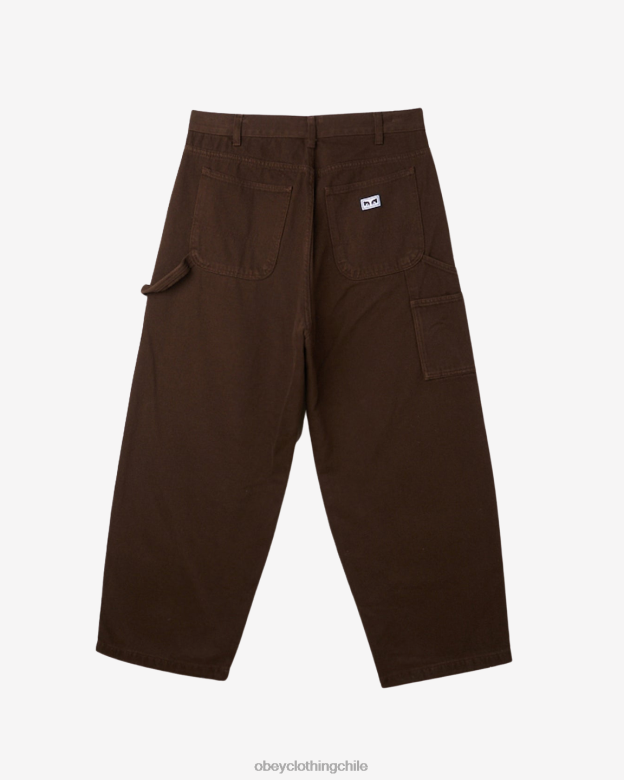 ropa 40VX930 hombres pantalón carpintero denim bigwig OBEY java marrón