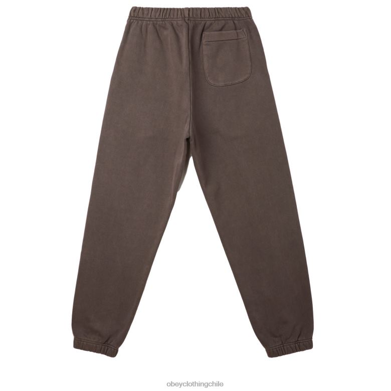 ropa 40VX931 hombres pantalones deportivos con pigmentos en minúsculas OBEY pigmento marrón java