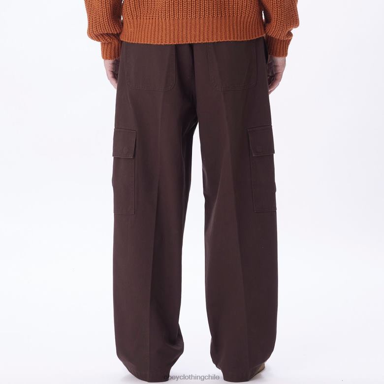 ropa 40VX934 hombres pantalones cargo bigwig baggy de sarga OBEY java marrón