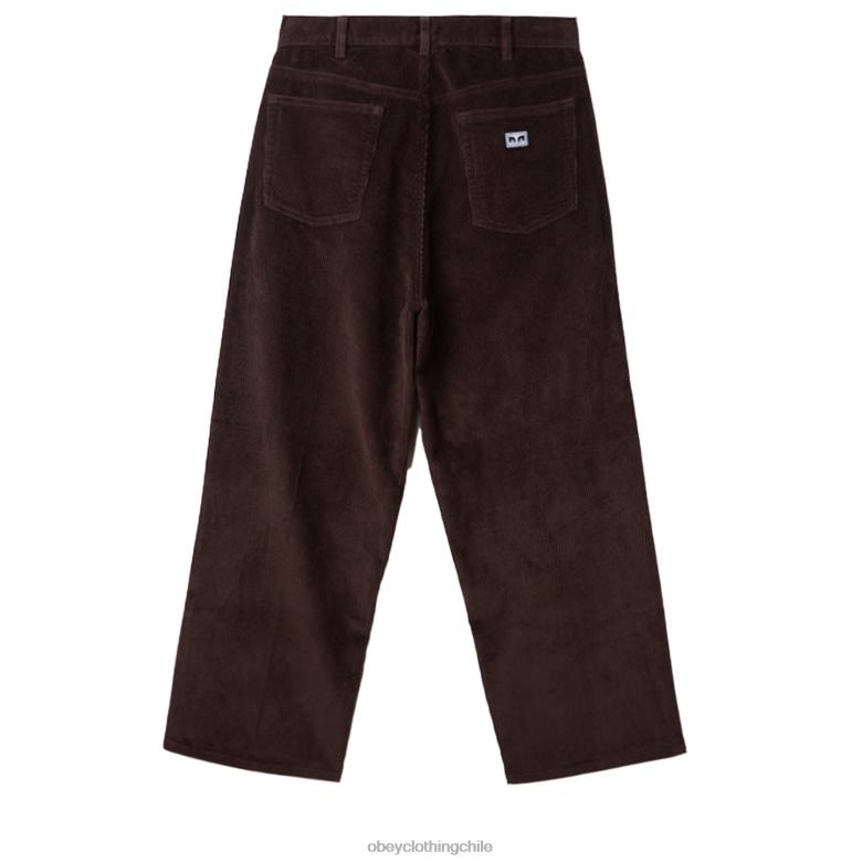 ropa 40VX936 hombres pantalones holgados de pana bigwig OBEY java marrón