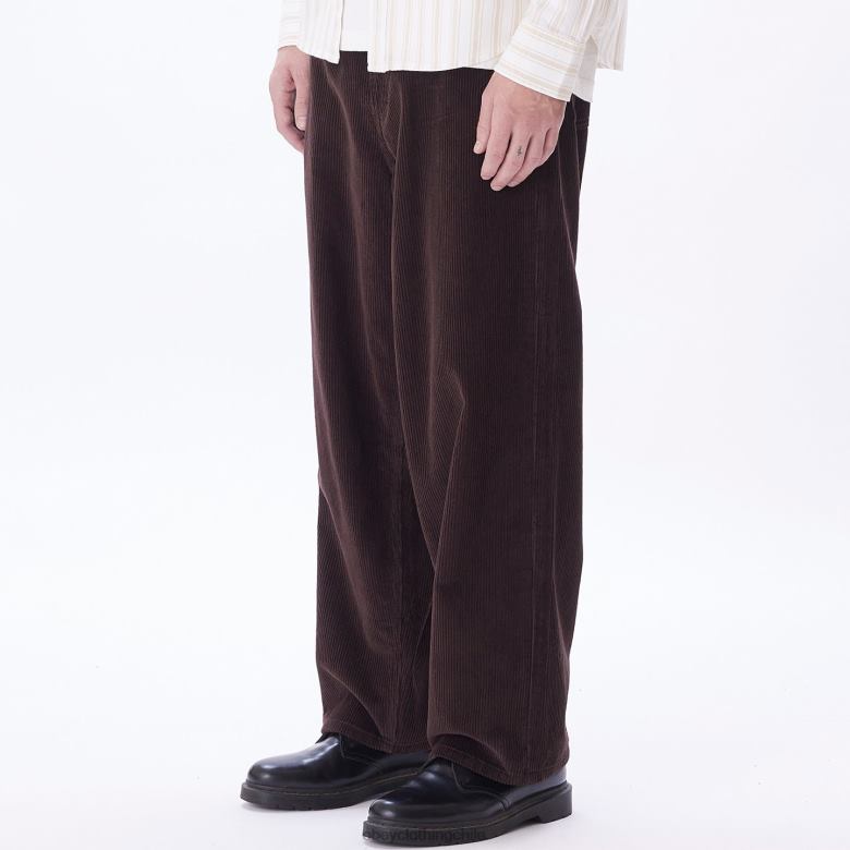 ropa 40VX936 hombres pantalones holgados de pana bigwig OBEY java marrón