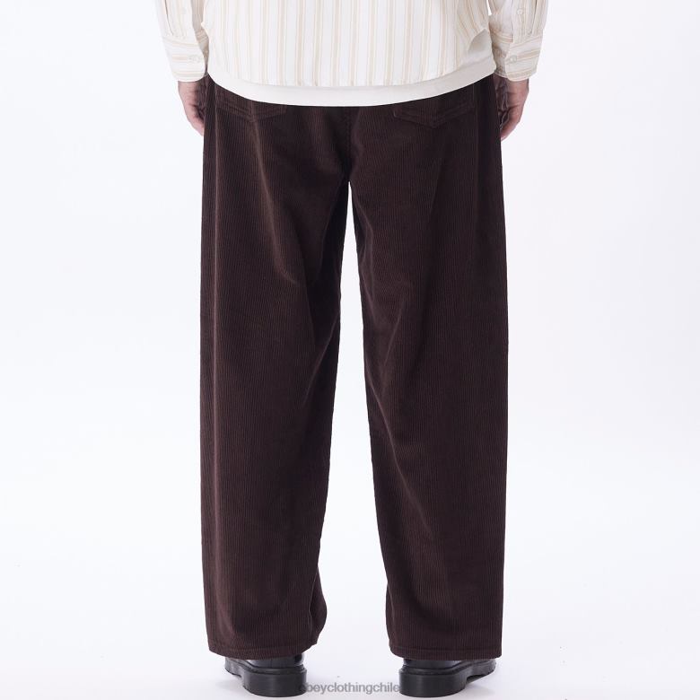 ropa 40VX936 hombres pantalones holgados de pana bigwig OBEY java marrón