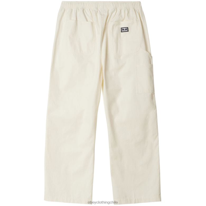 ropa 40VX939 hombres pantalón de lona grande y fácil OBEY sin blanquear