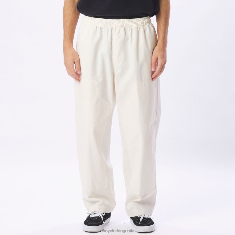 ropa 40VX939 hombres pantalón de lona grande y fácil OBEY sin blanquear