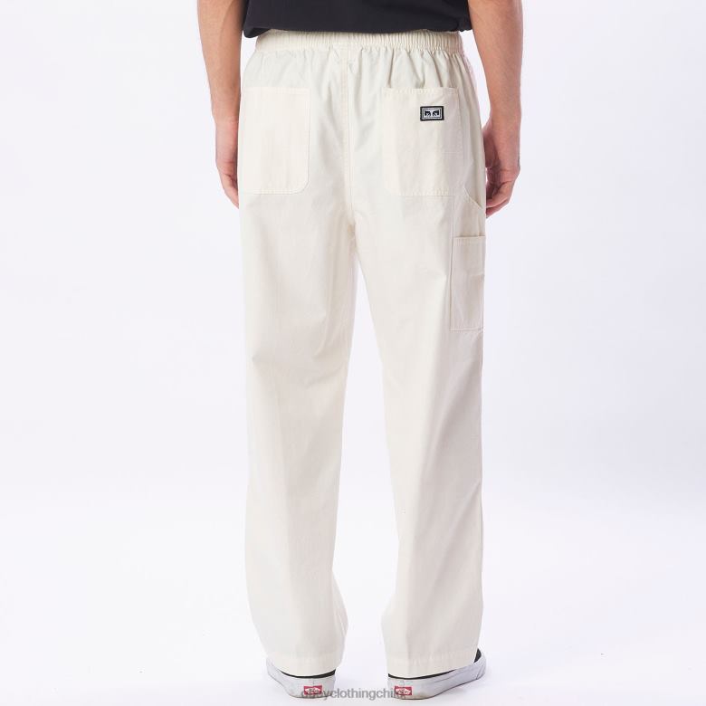 ropa 40VX939 hombres pantalón de lona grande y fácil OBEY sin blanquear