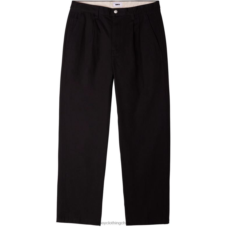 ropa 40VX942 hombres pantalón inmobiliario OBEY negro