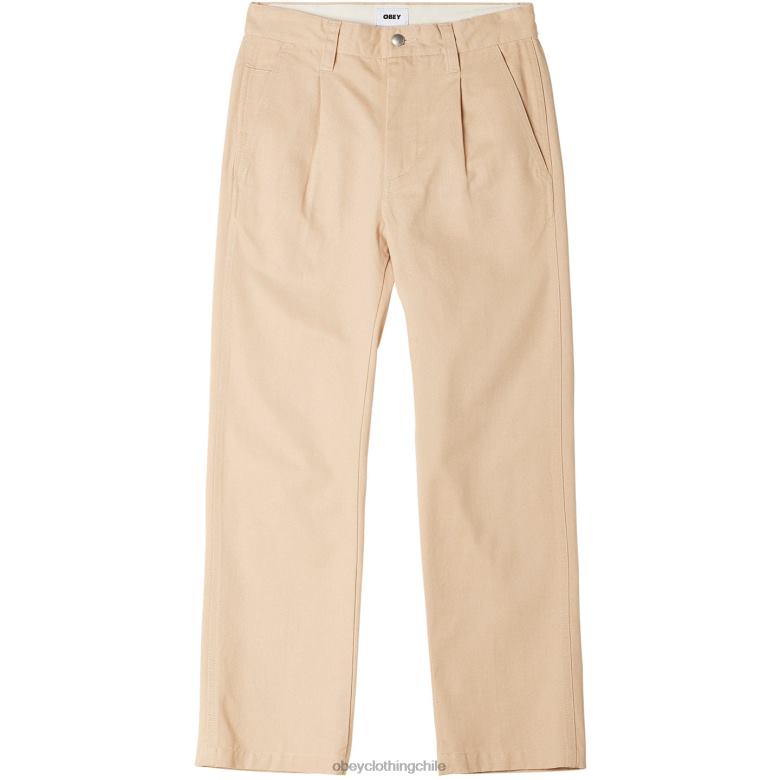 ropa 40VX943 hombres pantalón inmobiliario OBEY crema irlandesa