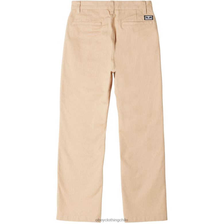 ropa 40VX943 hombres pantalón inmobiliario OBEY crema irlandesa