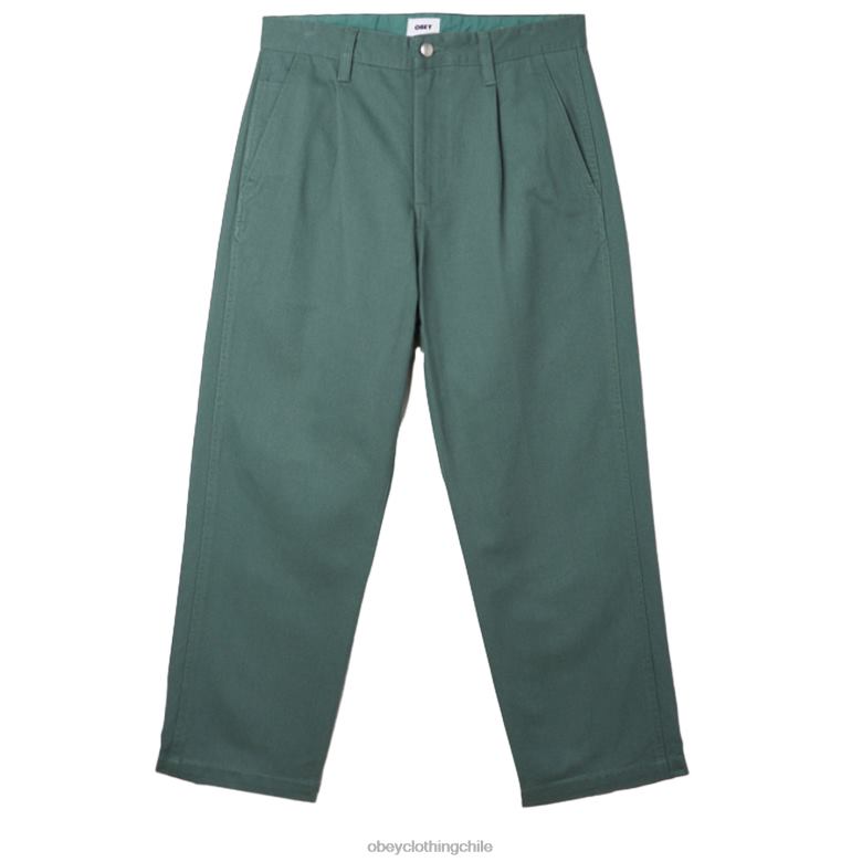 ropa 40VX945 hombres pantalón inmobiliario OBEY pino plateado