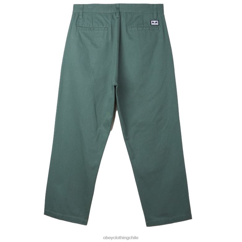 ropa 40VX945 hombres pantalón inmobiliario OBEY pino plateado