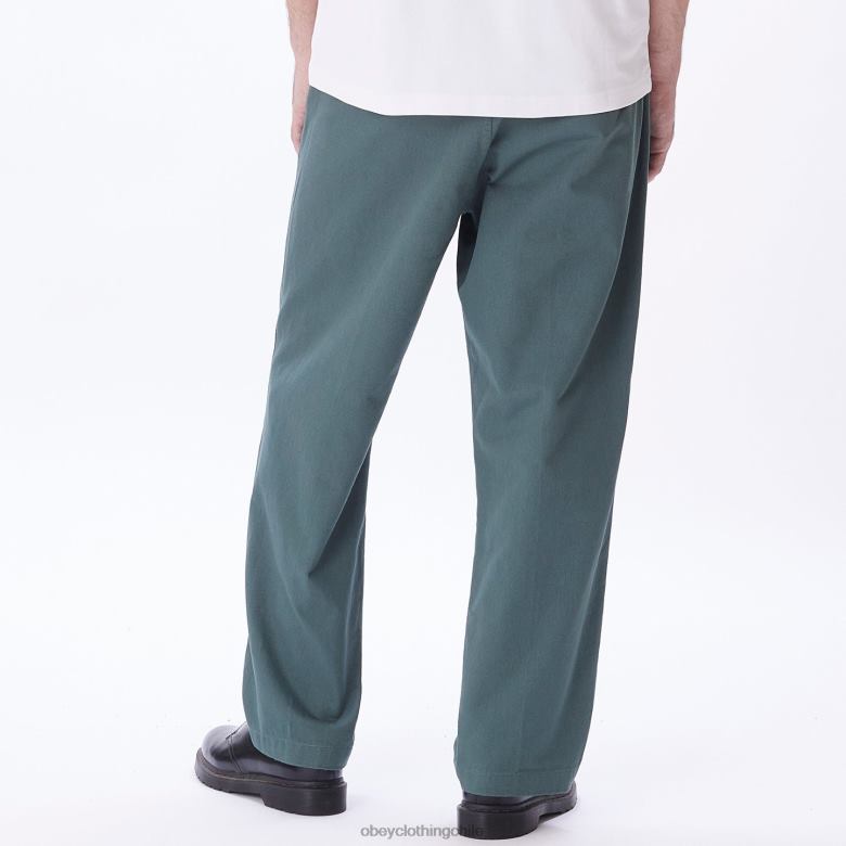 ropa 40VX945 hombres pantalón inmobiliario OBEY pino plateado