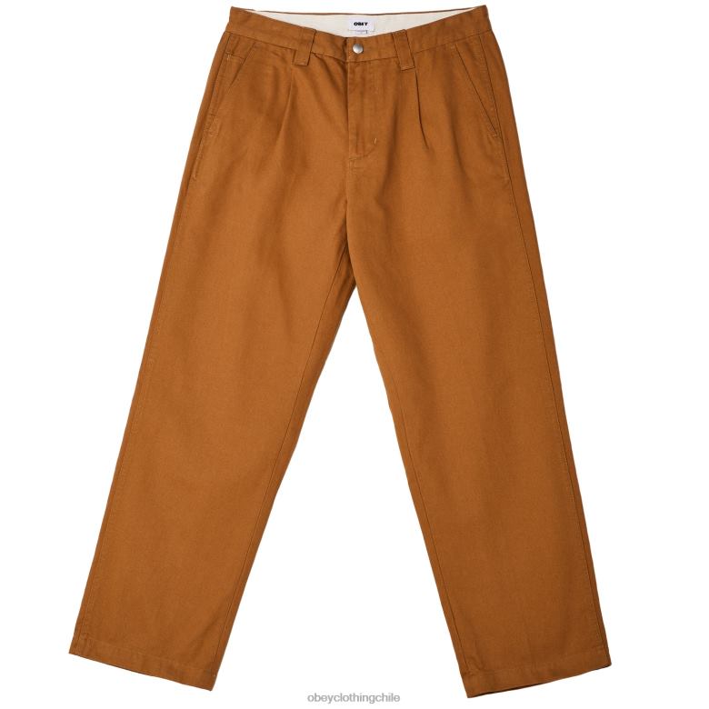 ropa 40VX946 hombres pantalón inmobiliario OBEY madera de catechu