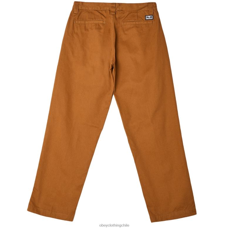 ropa 40VX946 hombres pantalón inmobiliario OBEY madera de catechu
