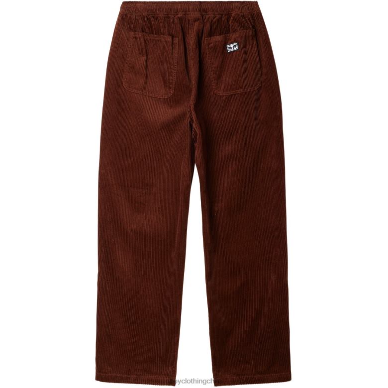 ropa 40VX947 hombres pantalón de pana fácil OBEY sepia