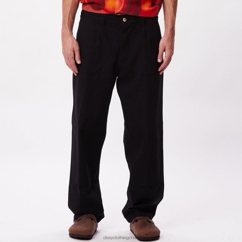 ropa 40VX948 hombres pantalón tornero OBEY negro