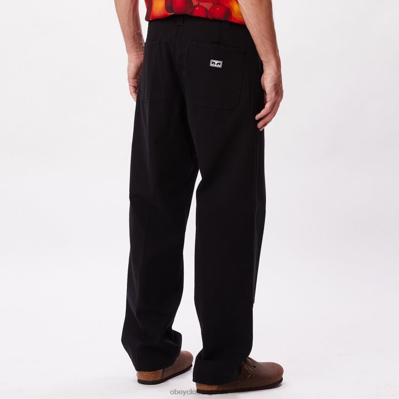 ropa 40VX948 hombres pantalón tornero OBEY negro