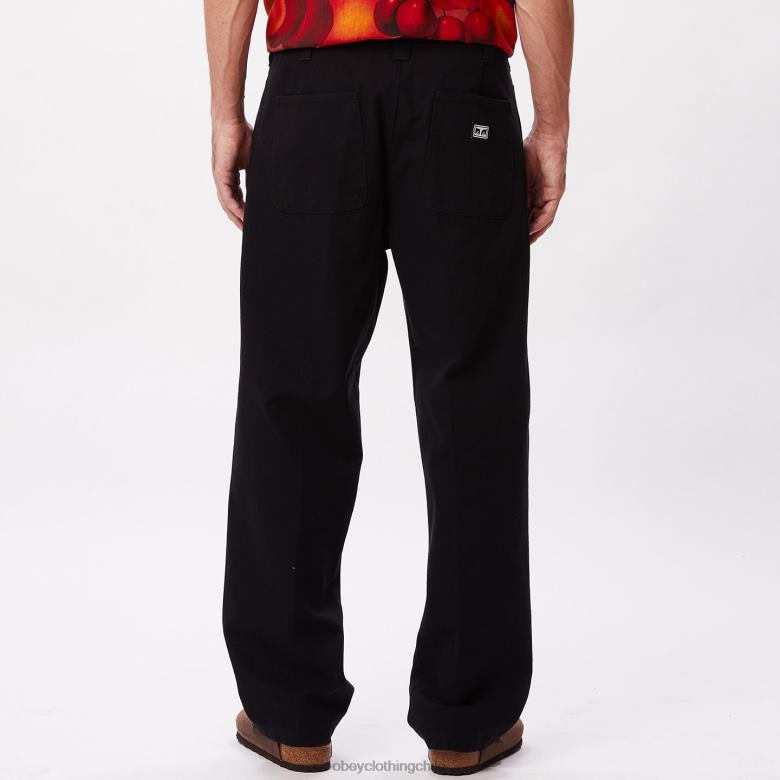 ropa 40VX948 hombres pantalón tornero OBEY negro
