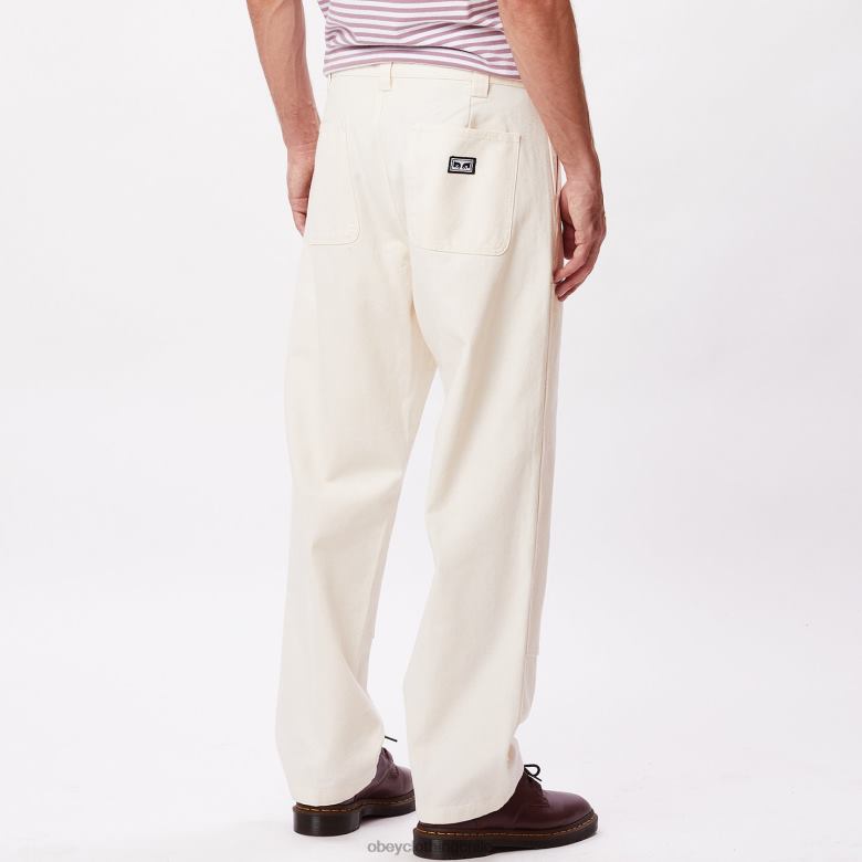ropa 40VX949 hombres pantalón tornero OBEY sin blanquear