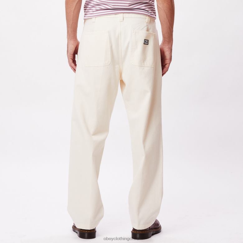 ropa 40VX949 hombres pantalón tornero OBEY sin blanquear