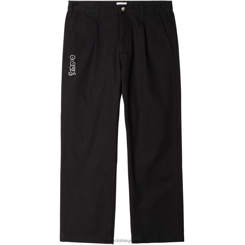ropa 40VX950 hombres pantalón con bordado estate OBEY negro