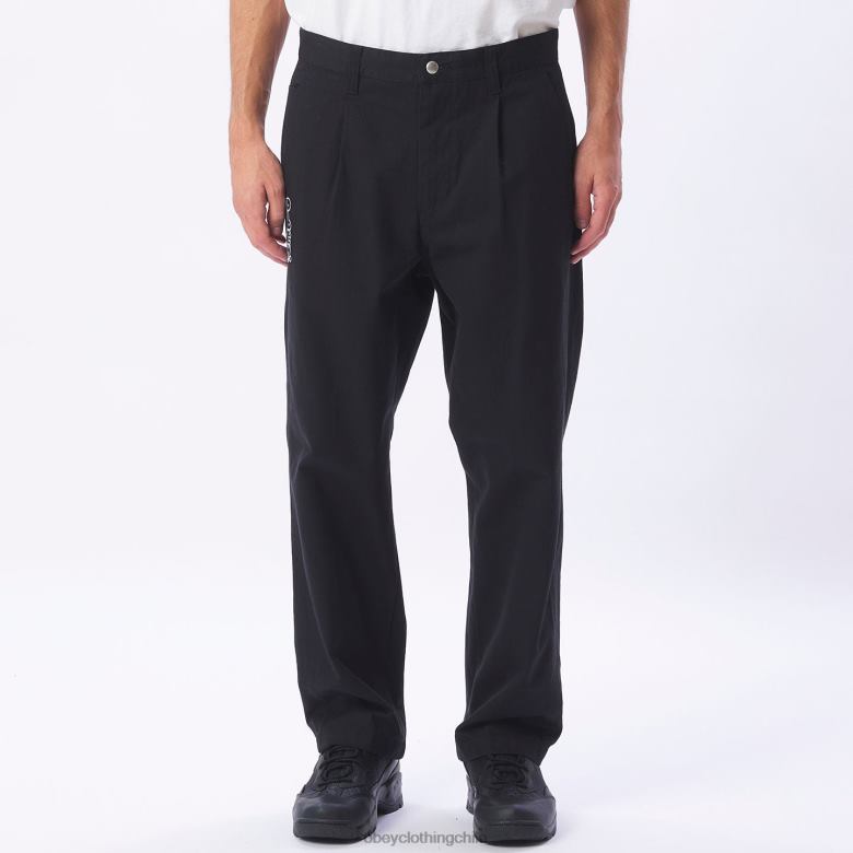 ropa 40VX950 hombres pantalón con bordado estate OBEY negro