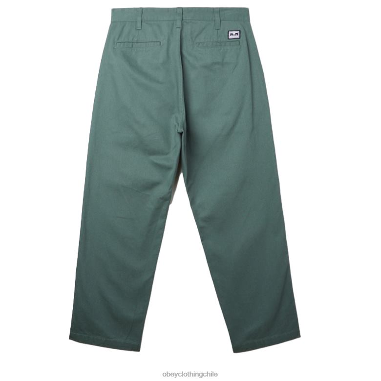 ropa 40VX953 hombres pantalón con bordado estate OBEY pino plateado
