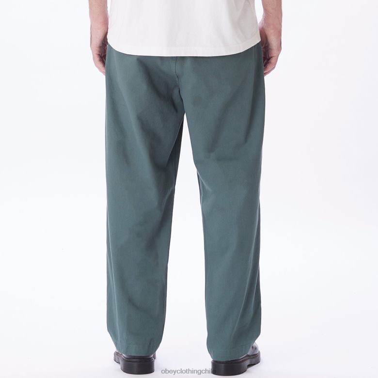 ropa 40VX953 hombres pantalón con bordado estate OBEY pino plateado