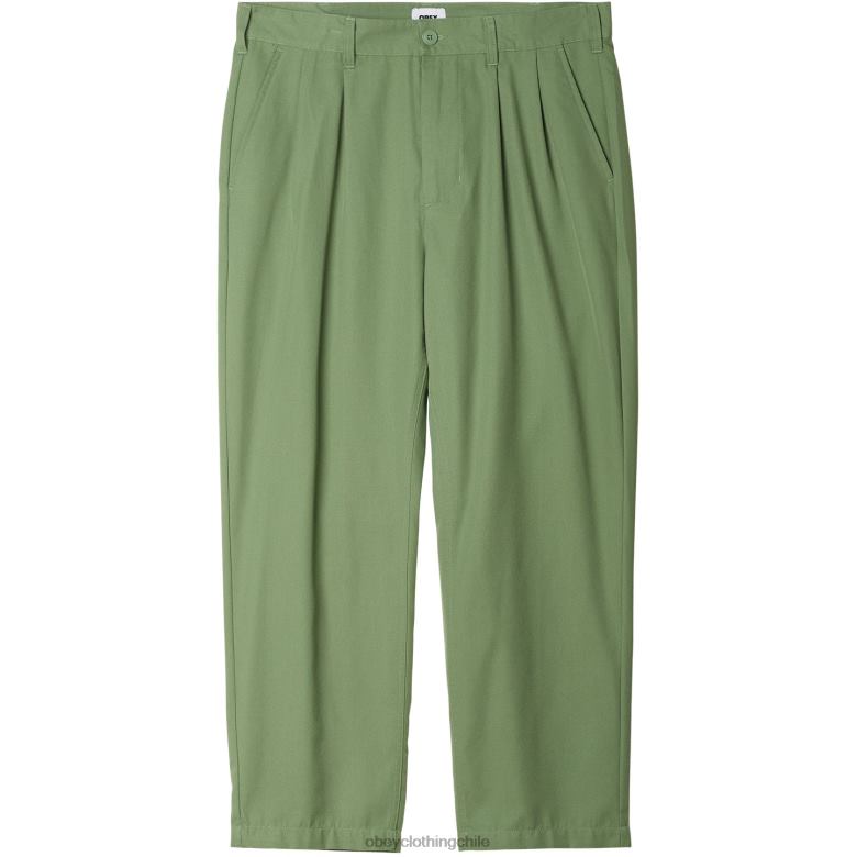 ropa 40VX955 hombres pantalón plisado fubar OBEY jade