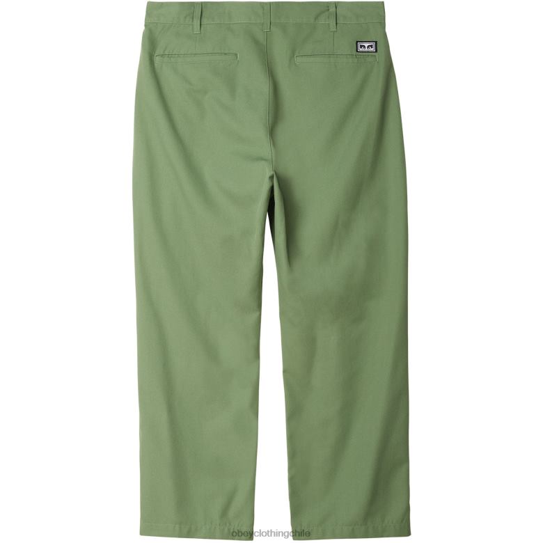ropa 40VX955 hombres pantalón plisado fubar OBEY jade