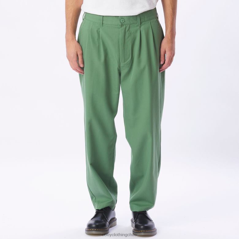 ropa 40VX955 hombres pantalón plisado fubar OBEY jade