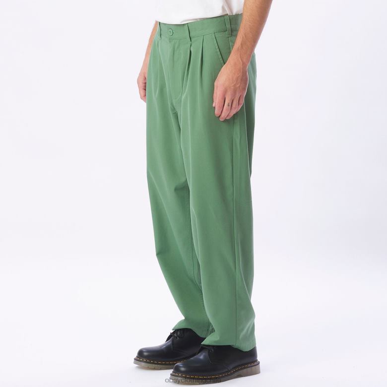 ropa 40VX955 hombres pantalón plisado fubar OBEY jade