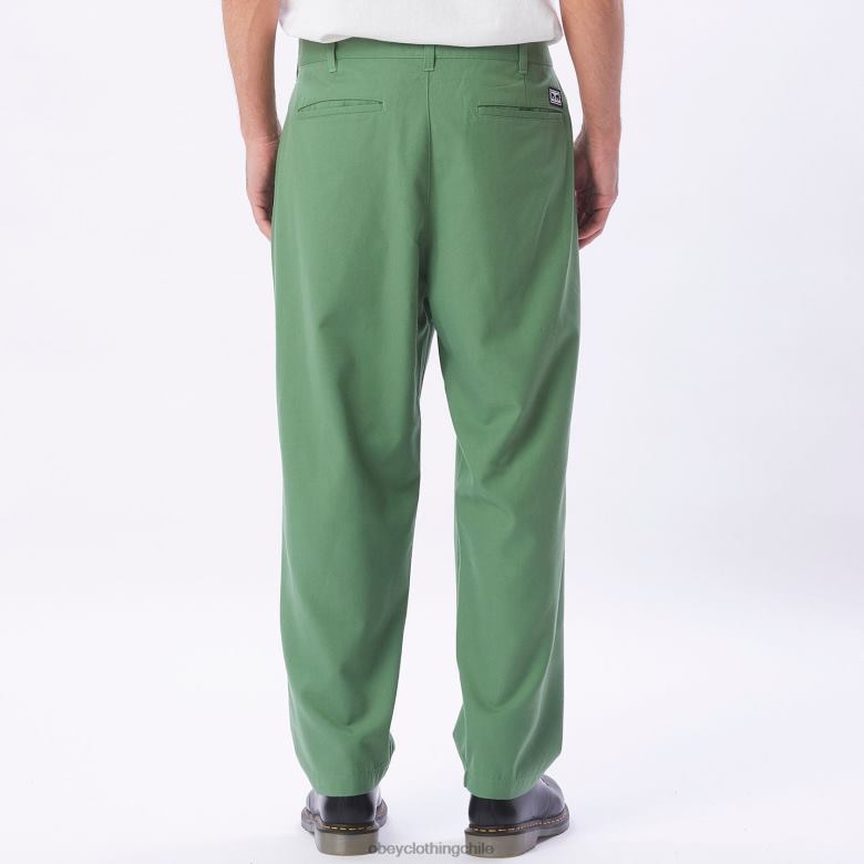 ropa 40VX955 hombres pantalón plisado fubar OBEY jade