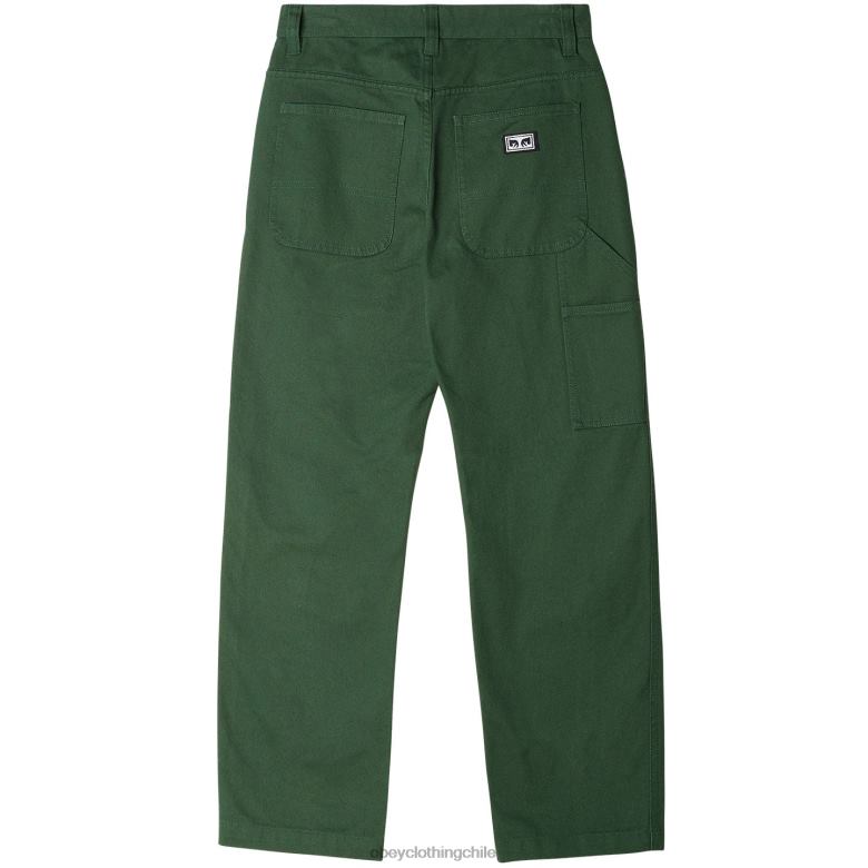 ropa 40VX958 hombres pantalón de carpintero de trabajo duro OBEY cedro oscuro