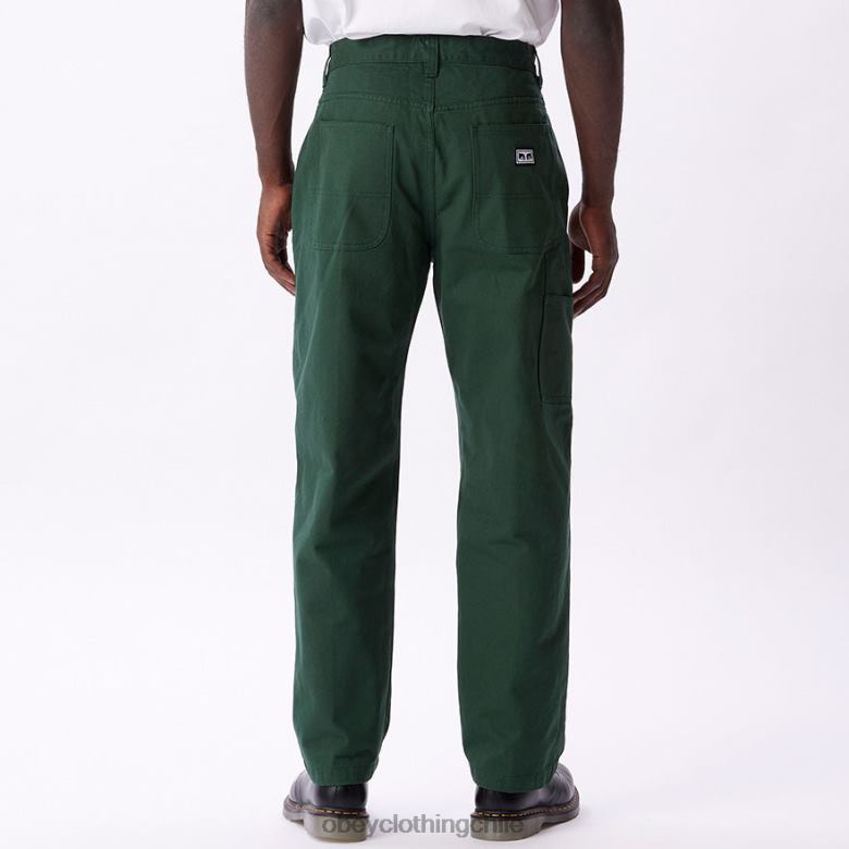 ropa 40VX958 hombres pantalón de carpintero de trabajo duro OBEY cedro oscuro
