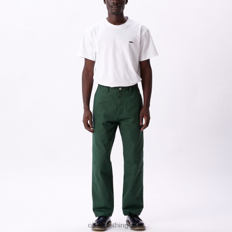 ropa 40VX958 hombres pantalón de carpintero de trabajo duro OBEY cedro oscuro
