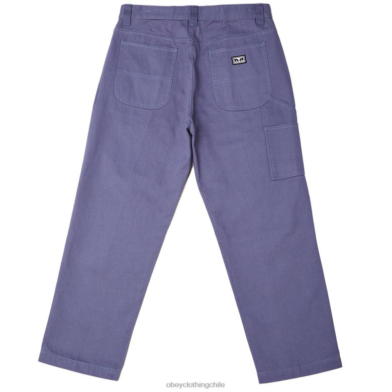 ropa 40VX961 hombres pantalón de carpintero de trabajo duro OBEY azul vintage