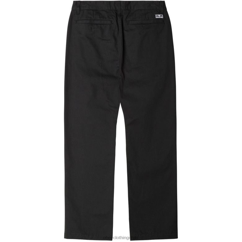 ropa 40VX962 hombres pantalón de sarga hughes OBEY negro