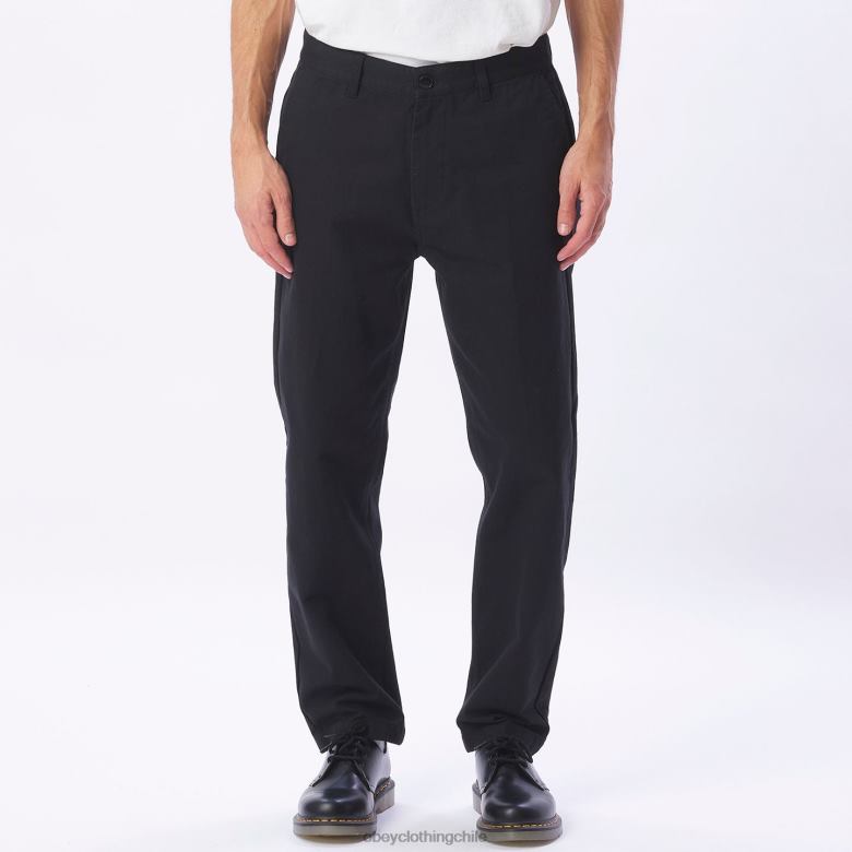 ropa 40VX962 hombres pantalón de sarga hughes OBEY negro