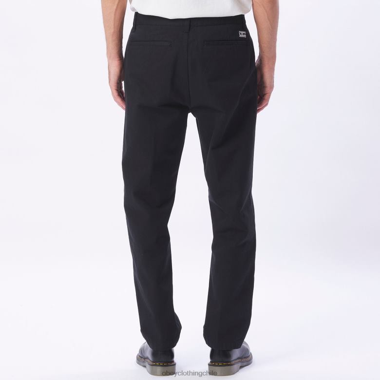 ropa 40VX962 hombres pantalón de sarga hughes OBEY negro