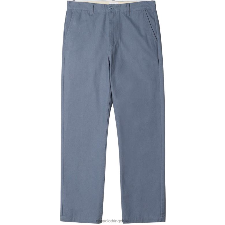 ropa 40VX963 hombres pantalón de sarga hughes OBEY azul opaco