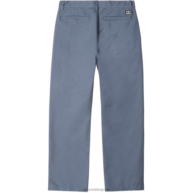 ropa 40VX963 hombres pantalón de sarga hughes OBEY azul opaco