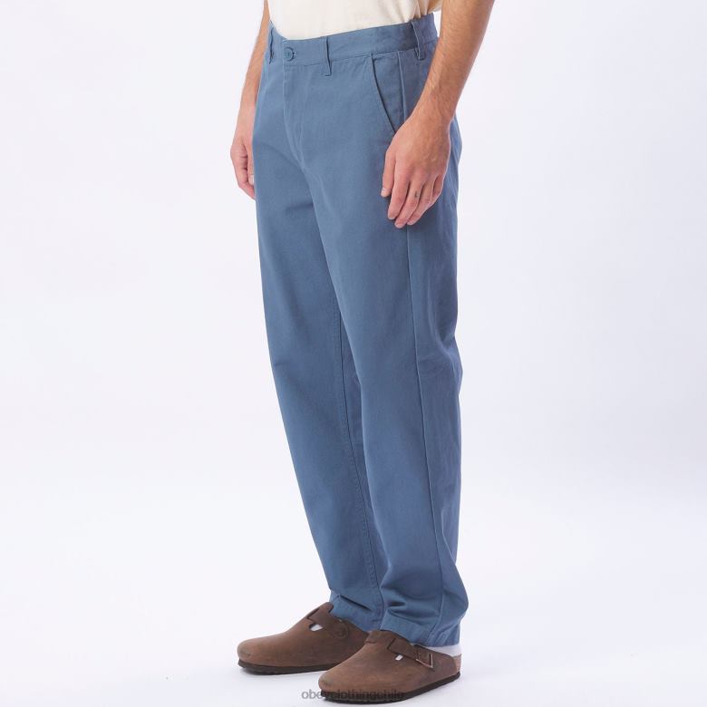 ropa 40VX963 hombres pantalón de sarga hughes OBEY azul opaco