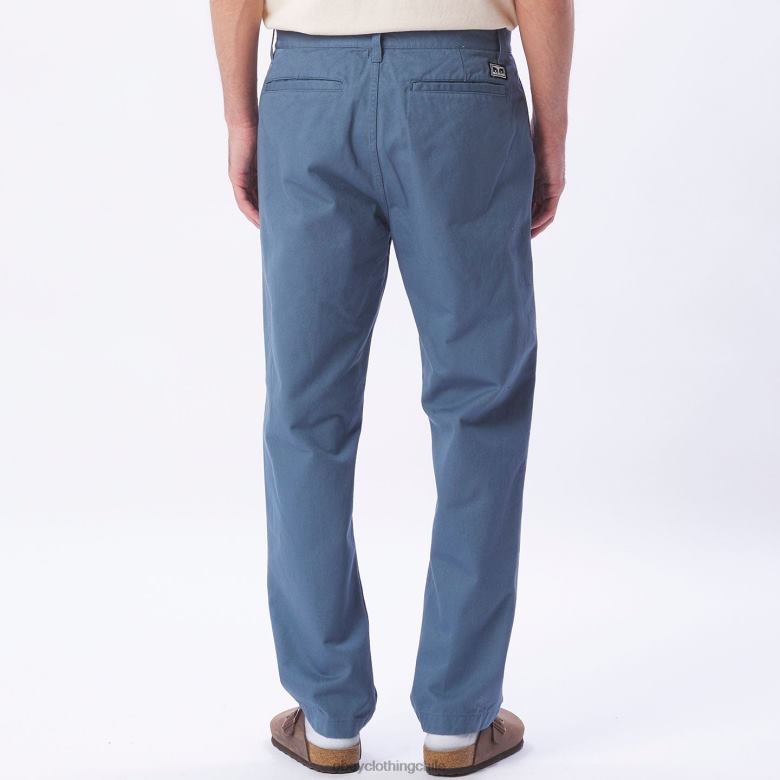 ropa 40VX963 hombres pantalón de sarga hughes OBEY azul opaco