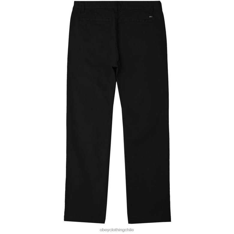 ropa 40VX970 hombres pantalón rezagado inundado OBEY negro