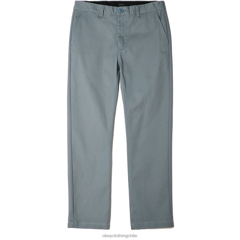 ropa 40VX971 hombres pantalón rezagado inundado OBEY hoja
