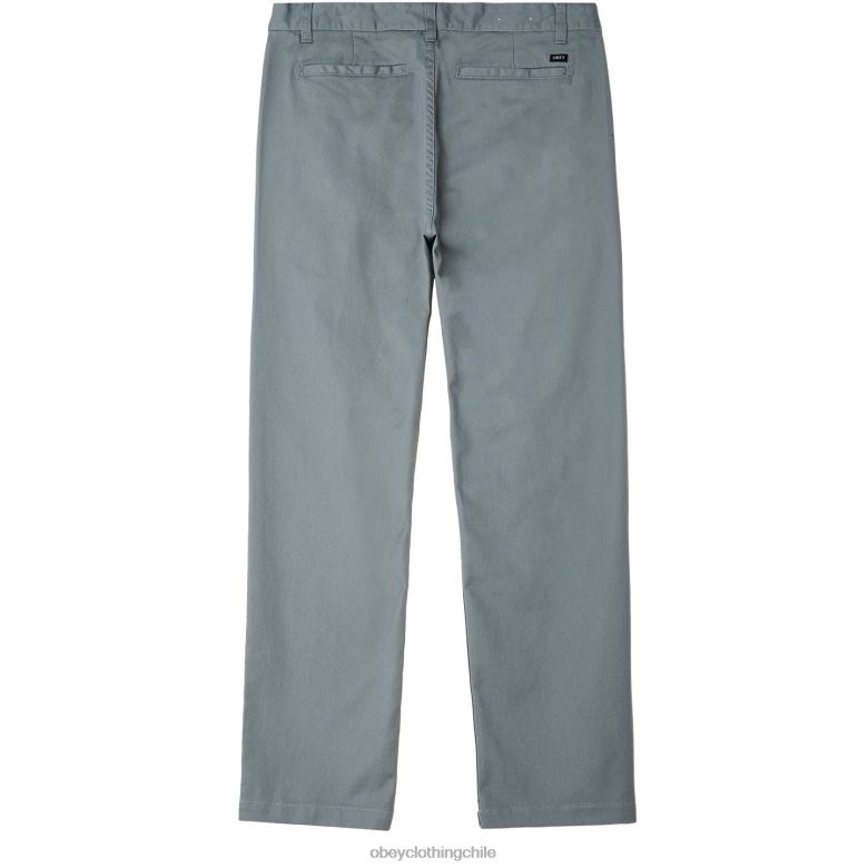 ropa 40VX971 hombres pantalón rezagado inundado OBEY hoja