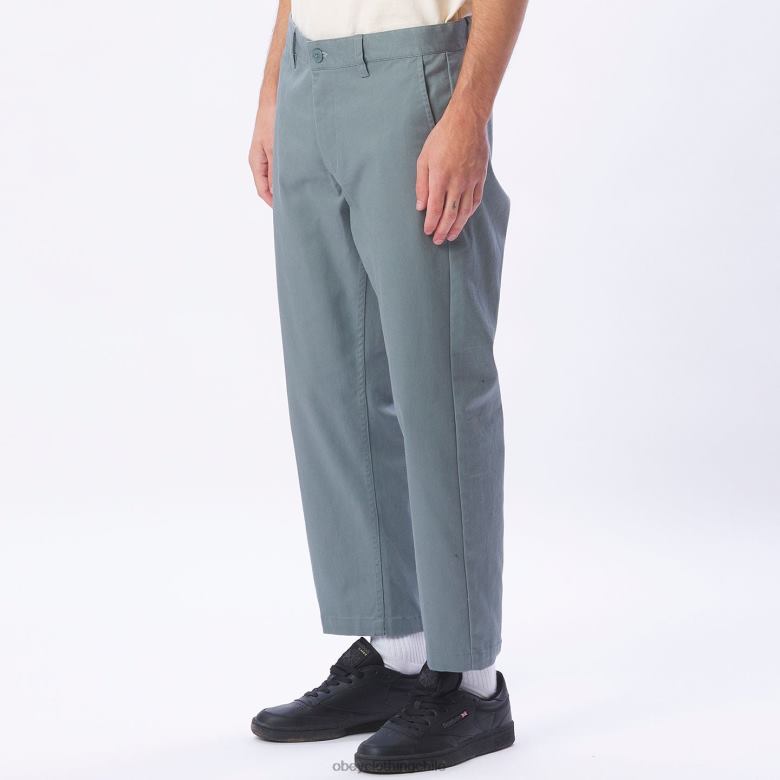 ropa 40VX971 hombres pantalón rezagado inundado OBEY hoja