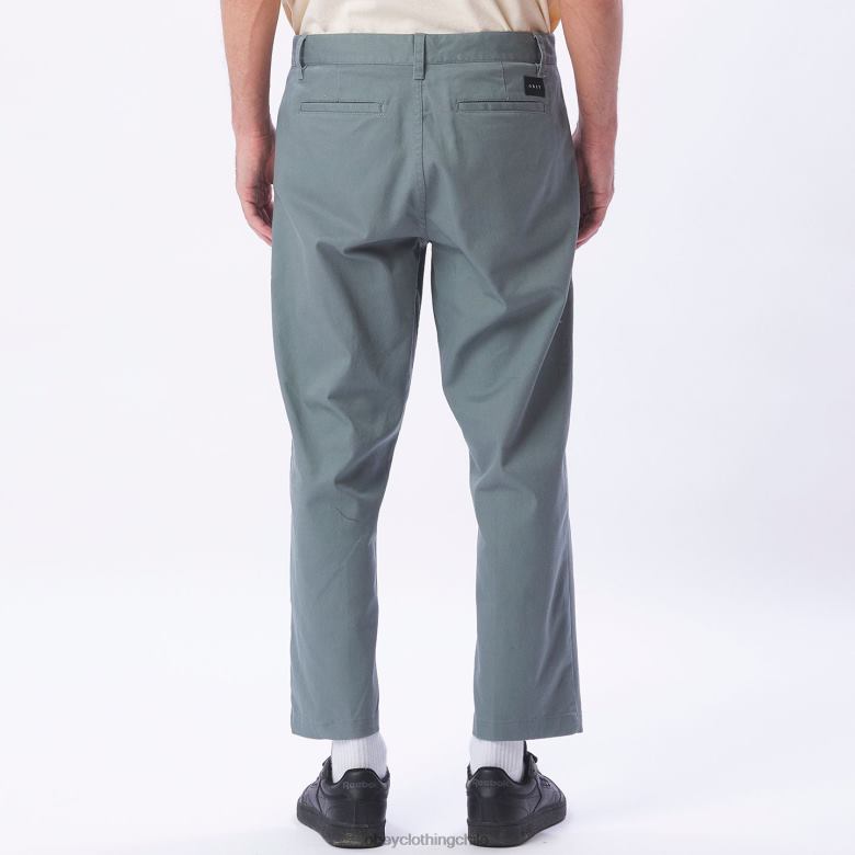 ropa 40VX971 hombres pantalón rezagado inundado OBEY hoja