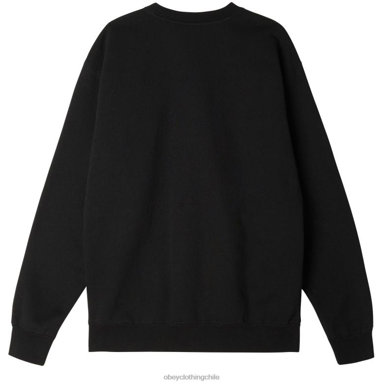 ropa 40VX1000 hombres icono de cuello redondo extra pesado OBEY negro