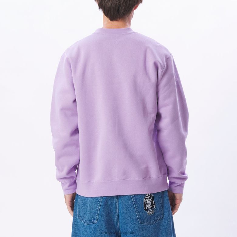 ropa 40VX1001 hombres icono de cuello redondo extra pesado OBEY lavanda digital